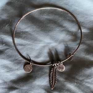 Alex & Ani silver feather bracelet